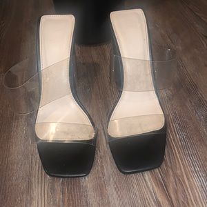 Black Heels With Clear Straps